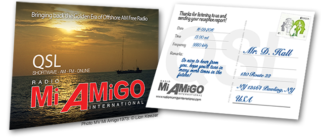 QSL card Radio Mi Amigo International